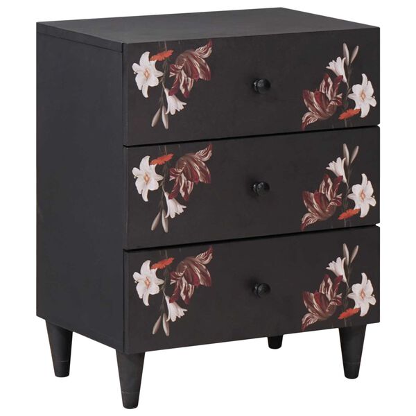 vidaXL Nattbord med skuff Flerfarget 50 x 33 x 60 cm Massiv mango tre