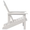vidaXL Adirondack-stol Hvit 74 x 82 x 92cm HDPE