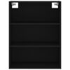 vidaXL Highboard svart 69,5x34x180 cm konstruert tre
