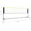 vidaXL Justerbart badmintonnett 400x103x94-158 cm metall