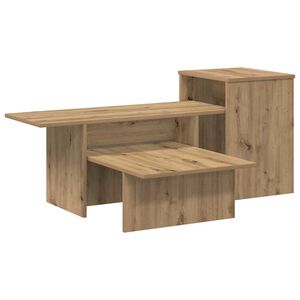 vidaXL Konsollbord Artisan Eik 91,5 x 35 x 38,5 cm Konstruert tre