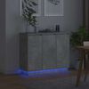 vidaXL LED sideboard Betonggr&aring; 90 x 32 x 75 cm Konstruert tre