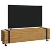 vidaXL TV-benk Brun 110 x 30 x 30 cm Massivt Teaktre