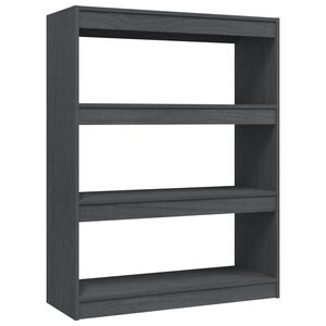 vidaXL Bokhylle/romdeler gr&aring; 100x30x103 cm heltre furu