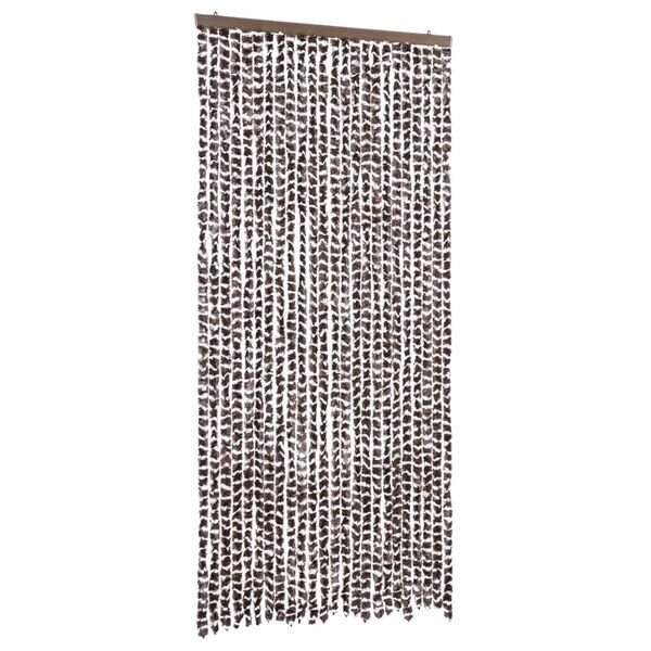vidaXL Insektgardin brun og hvit 100x220 cm chenille