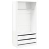vidaXL Garderobe h&oslash;yglans hvit 100x50x200 cm konstruert tre