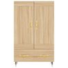 vidaXL Highboard sonoma eik 69,5x31x115 cm konstruert tre