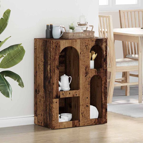 vidaXL Serviesskap Gammelt tre 59 x 35 x 80.5 cm Konstruert tre