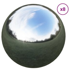 vidaXL Speilball 8 stk. &Oslash; 5 cm S&oslash;lv Rustfritt st&aring;l 201
