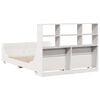 vidaXL Seng med bokhylle uten madrass hvit 120x200 cm heltre
