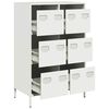 vidaXL Highboard hvit 68x39x101,5 cm stål