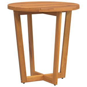vidaXL Hagebord rundt &Oslash;70x75 cm heltre akasie
