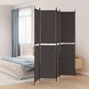 vidaXL Romdeler med 4 paneler brun 200x220 cm stoff