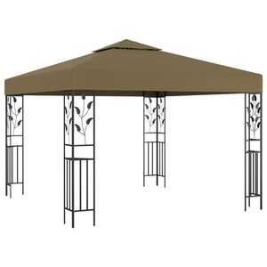 vidaXL Paviljong 3x3 m gr&aring;brun 180 g/m&sup2;