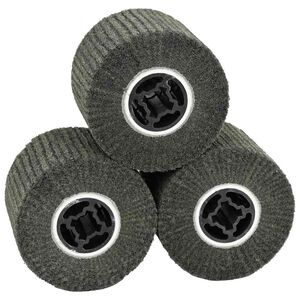 vidaXL Slipe ruller 3 stk. Svart 12 x 12 x 10 cm Syntetisk fiber