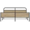 vidaXL Sengeramme i metall uten madrass r&oslash;kt eik 193x203 cm