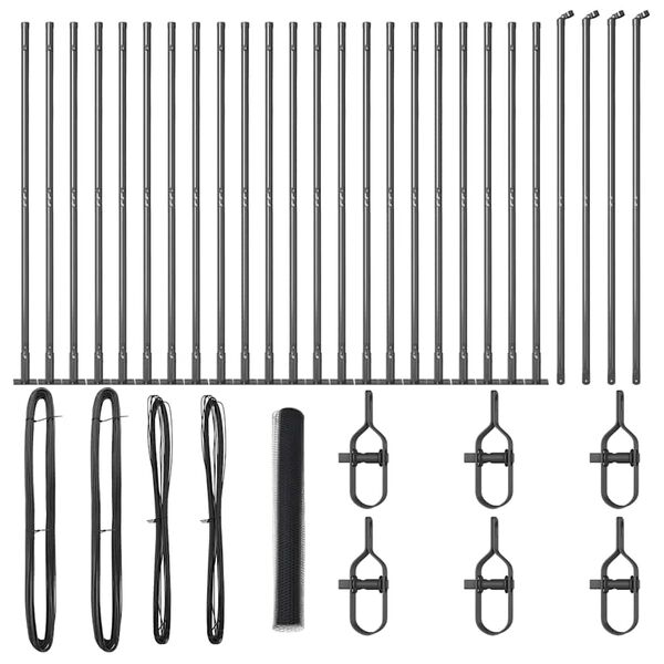 vidaXL Gjerdep&aring;le Gr&aring; 50 x 1,2 m (25 mm mesh) St&aring;l og PVC