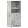 vidaXL Kj&oslash;kkenskap betonggr&aring; 57x41,5x131,5 cm konstruert tre