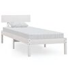 vidaXL Sengeramme hvit heltre furu 90x200 cm