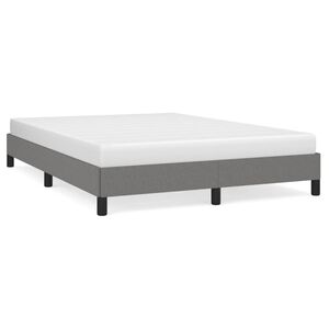 vidaXL Sengeramme uten madrass m&oslash;rkegr&aring; 135x190 cm Double stoff