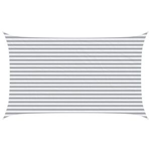 vidaXL Solskygge seil Lys Gr&aring; og Hvit 5 x 3 m 100% polyester Oxford