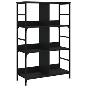 vidaXL Bokhylle svart 78,5x33x117,5 cm konstruert tre