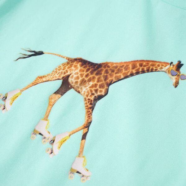 T-skjorte for barn lyse aqua 92