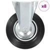 vidaXL Faste hjul 8 stk 200 mm