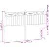 vidaXL Sengegavl i metall svart 180 cm