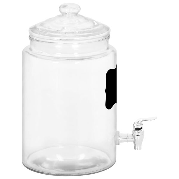 vidaXL Drikkedispenser med klistremerke 5800 ml glass