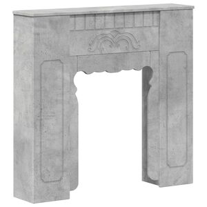 vidaXL Peisramme Betonggr&aring; 93 x 20 x 89 cm Konstruert tre