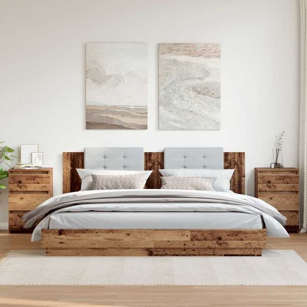 vidaXL Nattbord 2 stk gammelt tre 40x35x62,5 cm konstruert tre