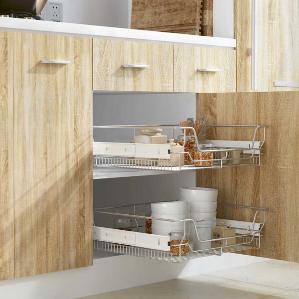 vidaXL Uttrekkbare kurvskuffer 2 stk 600 mm