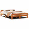 vidaXL Sengeramme uten madrass voksbrun 140x200 cm heltre furu