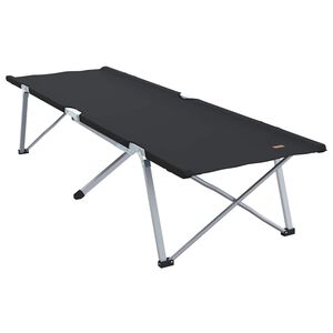 vidaXL Sammenleggbar camping seng Svart 194 x 62,5 x 42,5 cm