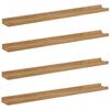 vidaXL Vegghylle med hylle 4 pcs Brun 80 x 9 x 3 cm Konstruert tre