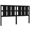 vidaXL Sengegavl svart 185,5x4x100 cm heltre furu