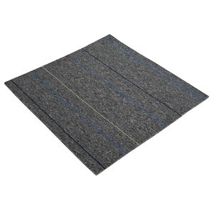 vidaXL Teppeflis Medium Gr&aring; med Striper 50 x 50 cm 20 stk.