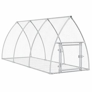 vidaXL Kaninbur s&oslash;lv 105x300x120 cm galvanisert st&aring;l