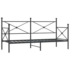 vidaXL Dagseng uten madrass svart 75x190 cm st&aring;l