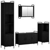 vidaXL Baderomsskapsett 4 stk. Svart eik 40 x 36 x 181 cm