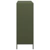 vidaXL Highboard olivengr&oslash;nn 101,5x39x103,5 cm st&aring;l