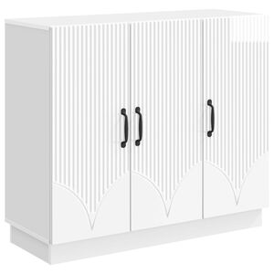 vidaXL Serviesskap H&oslash;gglans hvit 89 x 34,5 x 77 cm Konstruert tre