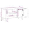 vidaXL TV-skap med lagring Naturlig 80 x 31,5 x 46 cm Massiv mango tre