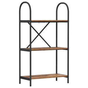 vidaXL Bokhylle 3 niv&aring;er 60 x 30 x 109 cm Konstruert tre Gammelt tre