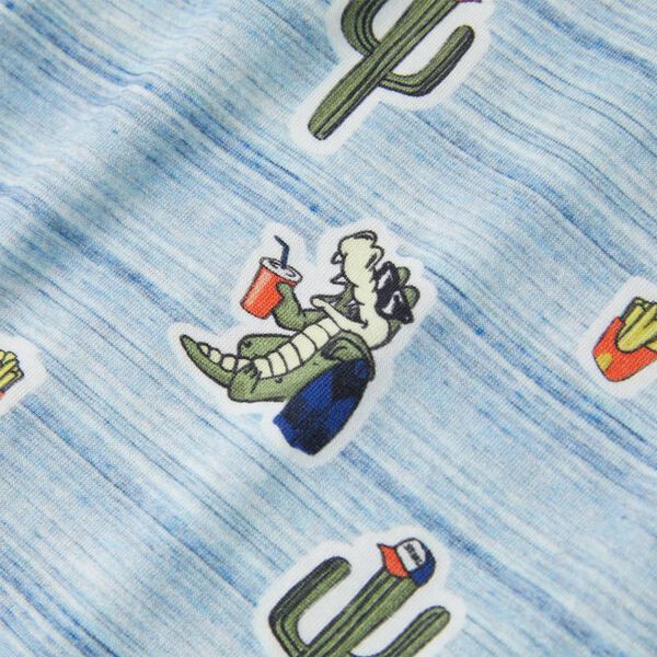 T-skjorte for barn bl&aring; blandet 104