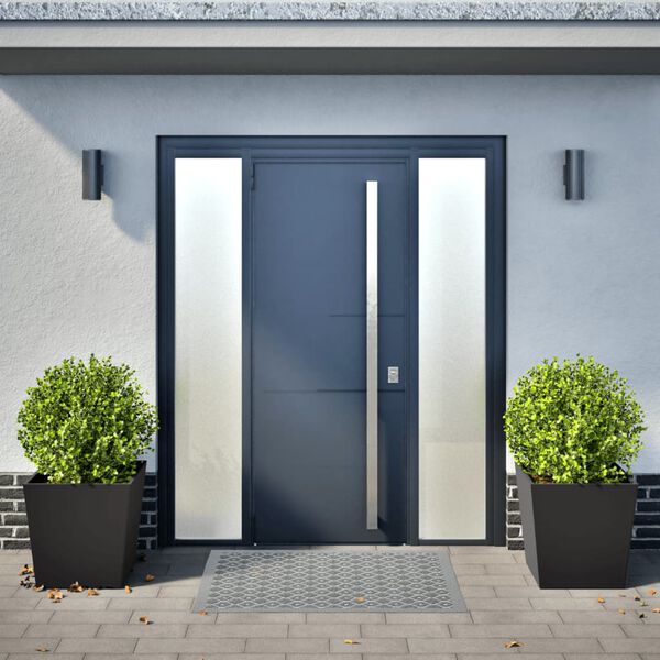 vidaXL Plantekasser 2 stk svart 50x50x50 cm st&aring;l