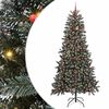 vidaXL Kunstig juletre med 300 LED gr&oslash;nn 240 cm PVC og plast og st&aring;l