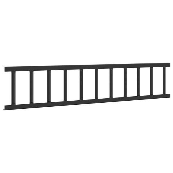 vidaXL Tak sn&oslash;fanger Svart 600 x 2,5 x 20 cm St&aring;l