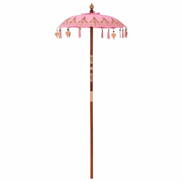 vidaXL Balinesisk Parasol Rosa 95 x 95 x 260 cm